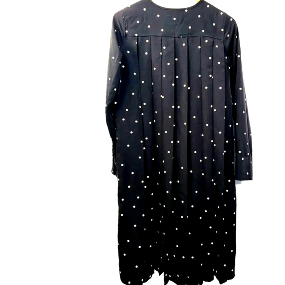 Who What Wear Shirt Dress Polka Dot Large Black White Oversized Long Sleeve - Picture 2 of 14